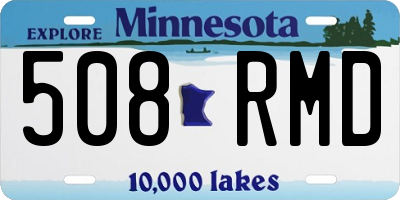 MN license plate 508RMD