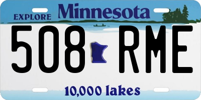 MN license plate 508RME