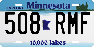 MN license plate 508RMF