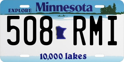 MN license plate 508RMI