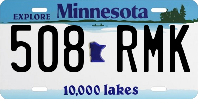 MN license plate 508RMK