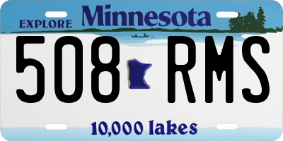 MN license plate 508RMS