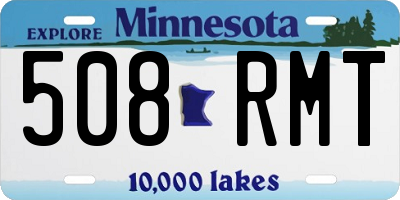 MN license plate 508RMT