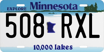 MN license plate 508RXL