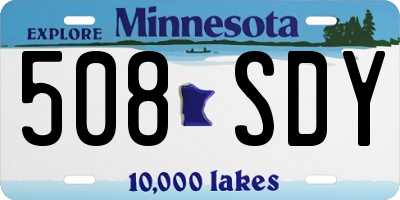 MN license plate 508SDY