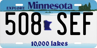 MN license plate 508SEF