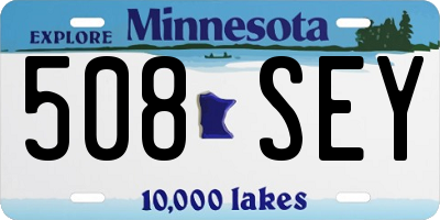 MN license plate 508SEY