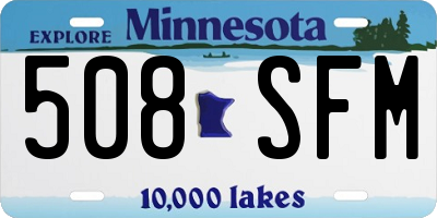 MN license plate 508SFM