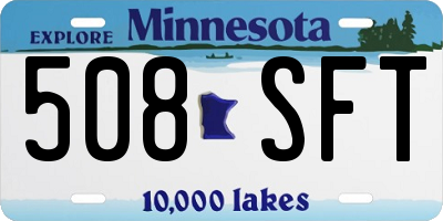 MN license plate 508SFT