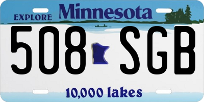 MN license plate 508SGB