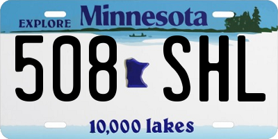 MN license plate 508SHL
