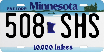 MN license plate 508SHS