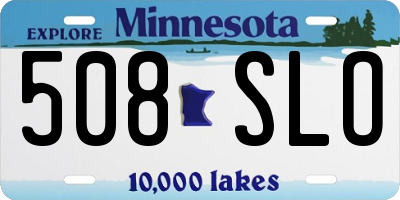 MN license plate 508SLO