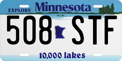 MN license plate 508STF