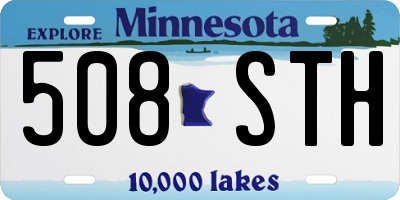 MN license plate 508STH
