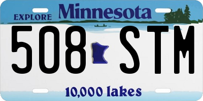MN license plate 508STM