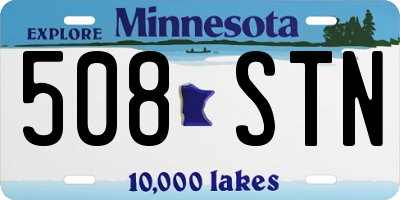 MN license plate 508STN
