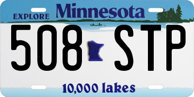 MN license plate 508STP