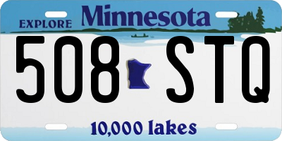 MN license plate 508STQ
