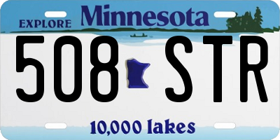 MN license plate 508STR
