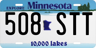 MN license plate 508STT