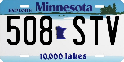MN license plate 508STV