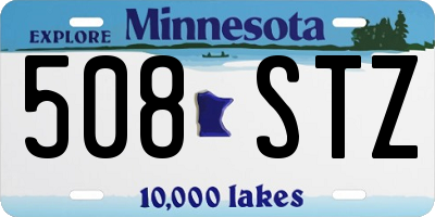 MN license plate 508STZ