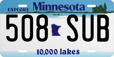 MN license plate 508SUB