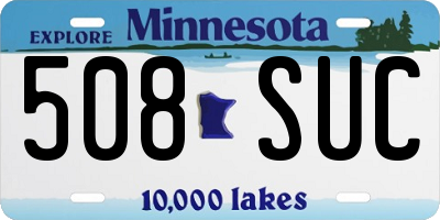 MN license plate 508SUC