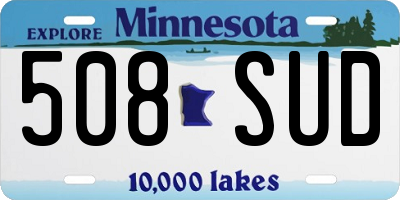 MN license plate 508SUD