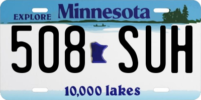 MN license plate 508SUH