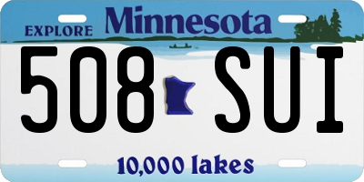 MN license plate 508SUI