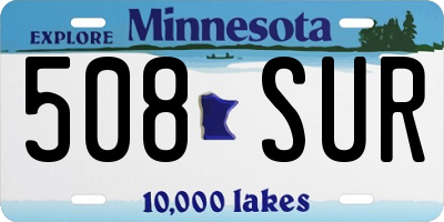 MN license plate 508SUR