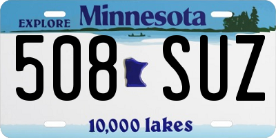 MN license plate 508SUZ