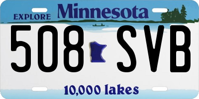 MN license plate 508SVB
