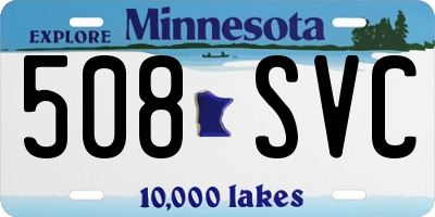 MN license plate 508SVC