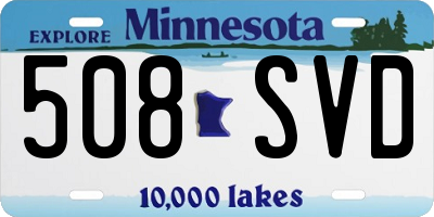 MN license plate 508SVD