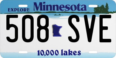 MN license plate 508SVE