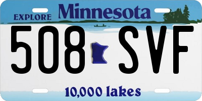 MN license plate 508SVF
