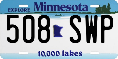 MN license plate 508SWP