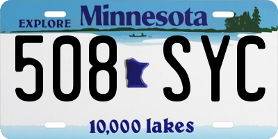 MN license plate 508SYC
