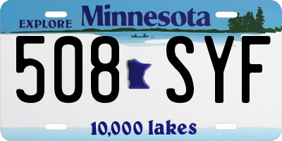 MN license plate 508SYF