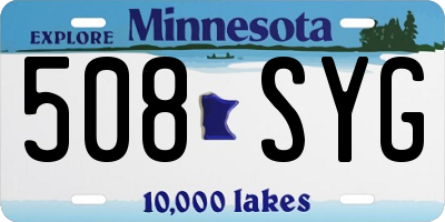 MN license plate 508SYG