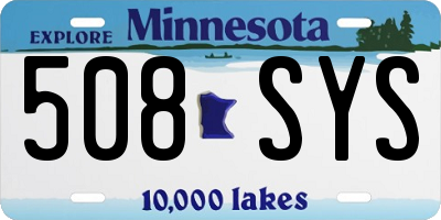 MN license plate 508SYS