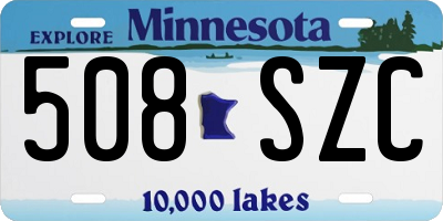 MN license plate 508SZC