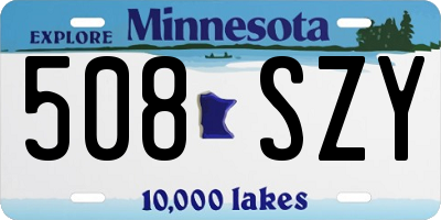 MN license plate 508SZY