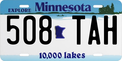 MN license plate 508TAH
