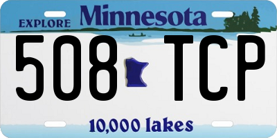 MN license plate 508TCP