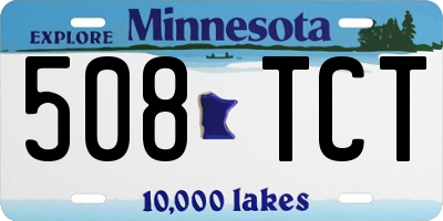 MN license plate 508TCT