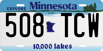 MN license plate 508TCW